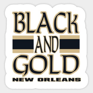 NOLA LYFE Black and Gold New Orleans Sticker